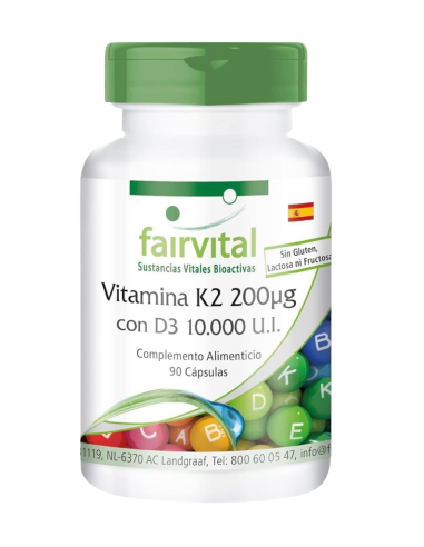 Vitamina K2 200ug+ D3 10000 I.E