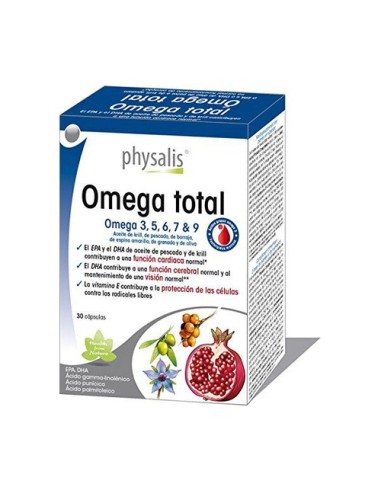 Omega Total 3,5,6,7 & 9, 30 cápsulas- Physalis.