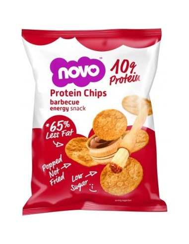 Chips proteicas, sabor barbacoa, 30 gramos - Novo.