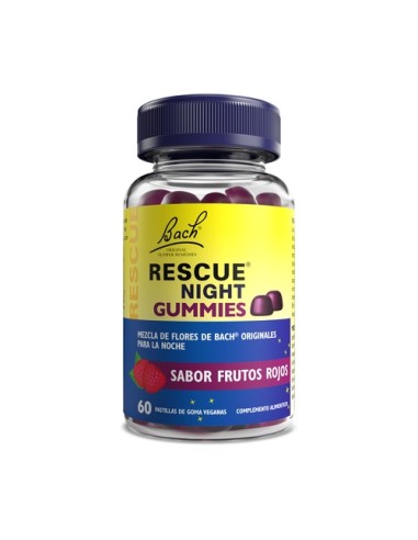 Rescue, sabor frutos rojos, 60 gominolas - Bach.