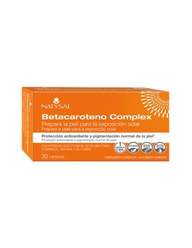 Betacaroteno Complex, 30 cápsulas- Natysal.