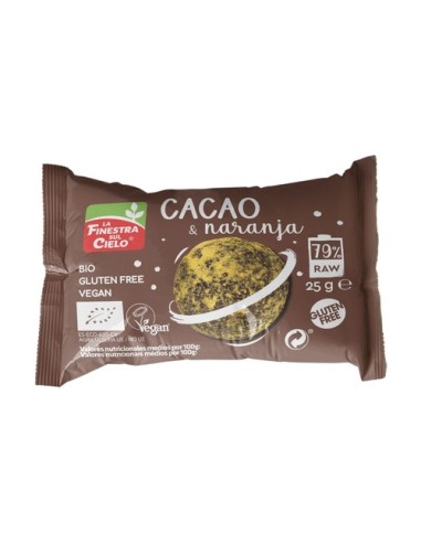 Energy ball, sabor Cacao y naranja, BIO, 25 gramos - Finestra.