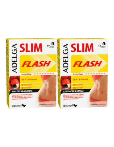 2 unidades, Adelgaslim Flash, 60 cápsulas - Dietmed.