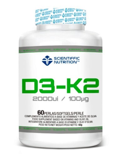 Vitamina D3-K2, 60 perlas- Scientific Nutrition.