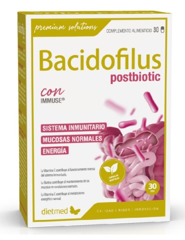 Bacidofilus postbiotic, 30 cápsulas- Dietmed.