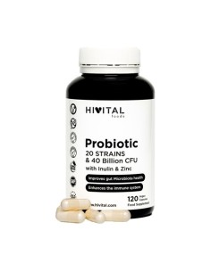 Probiótico, 20 cepas, 120...
