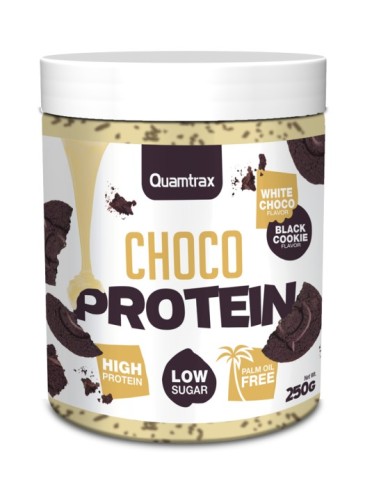 Choco Protein white choco& Black cookie, 250 gramos- Quamtrax.