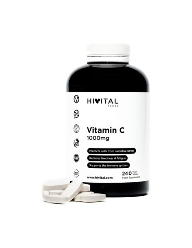 Vitamina C 1000mg, 240 comprimidos- Hivital.