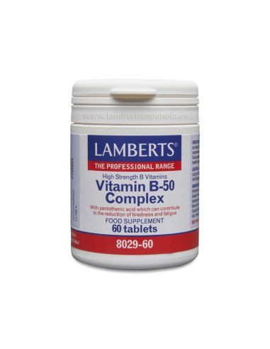 Vitamina B50 Complex, 60 tabletas - Lamberts.