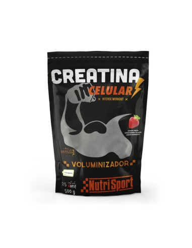 Creatina, Creapure, sabor Fresa, 500 gramos - NutriSport.