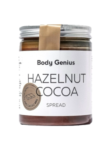 Crema de avellana y cacao, 300 gramos - BodyGenius.
