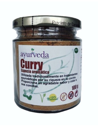 Curry, BIO, sin gluten, Vegano, 100 gramos - Ayurveda.