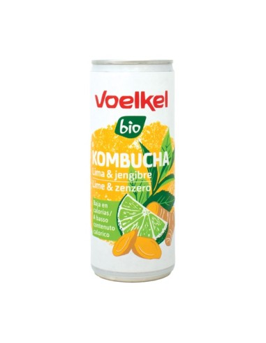 Kombucha, sabor Lima y Jengibre, BIO, 250ml - Voelkel.