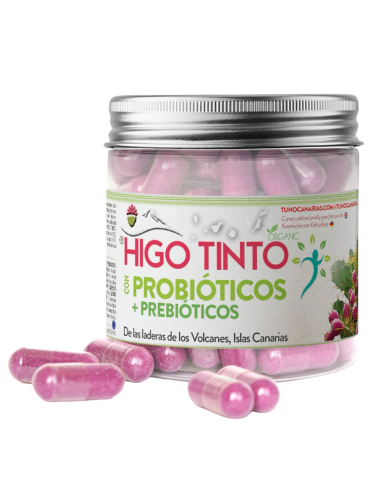 Higo Tinto, probióticos, prebióticos, 90 cápsulas - Tuno Canarias.