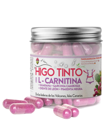 Higo tinto con L-Carnitina, 90 cápsulas - Tuno Canarias.