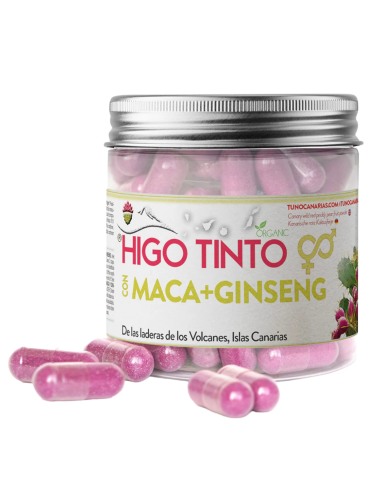 Higo Tinto con maca y ginseng, 90 cápsulas - Tuno Canarias.