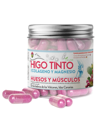 Higo Tinto con colágeno y magnesio, 90 cápsulas - Tuno Canarias.
