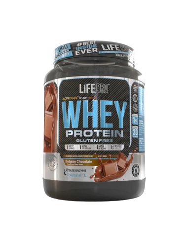 Proteína Whey, sabor Chocolate Belga, 1Kg - LIFEPRO.