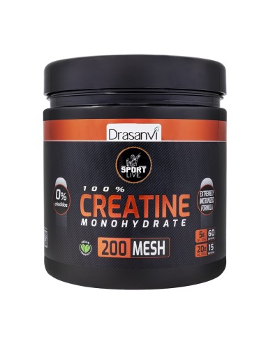 Creatina, 200 Mesh, 300 gramos - Drasanvi.