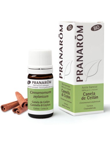 Aceite esencial, Canela de Ceylan, BIO, 5ml - Pranarom.