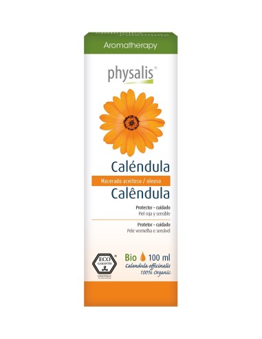 Aceite vegetal, Caléndula, BIO, 100ml -  Physalis.