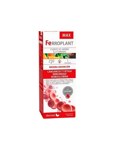 Ferroplant Max jarabe, 250ml- Dietmed.