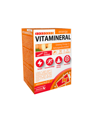 Vitamineral Energy, 30 cápsulas - Dietmed.