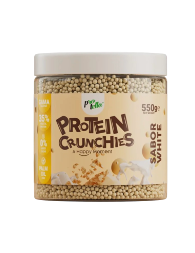 Protein crunchies, sabor Chocolate blanco, 550 gramos - Protella.