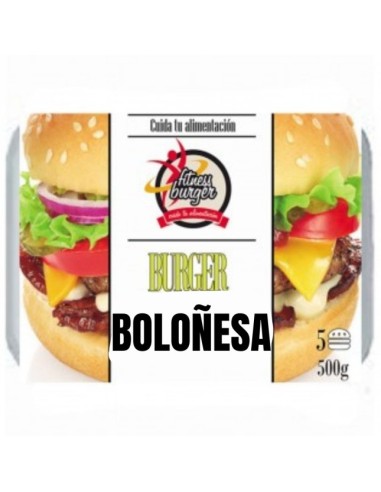 Hamburguesa de pollo, sabor boloñesa, 5 unidades - Fitness Burguer.