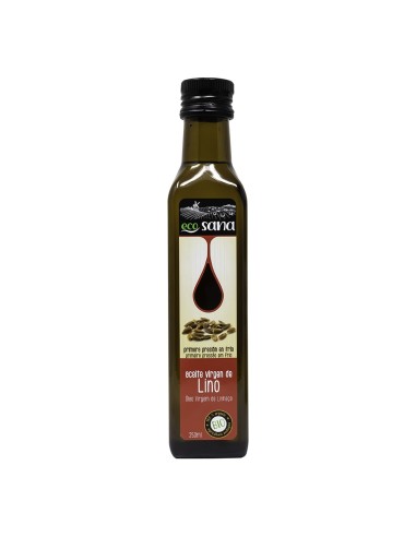 Aceite virgen de Lino, BIO, 250ml - Ecosana.