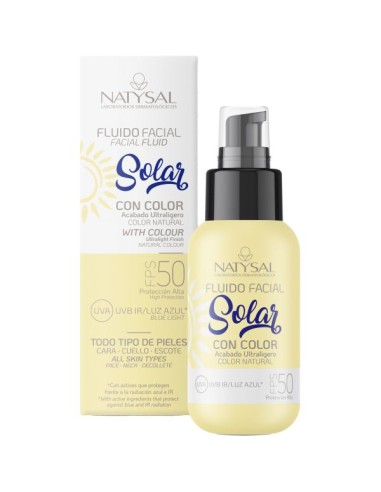 Protector Solar Facial SPF50 UVA + Water Resistant, 500ml - Natysal.