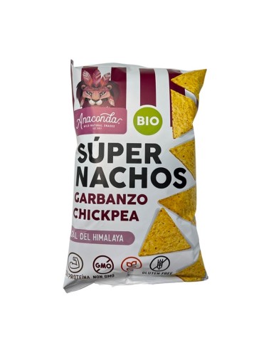 Nachos de maíz y garbanzos, BIO, 125 gramos - Anaconda.