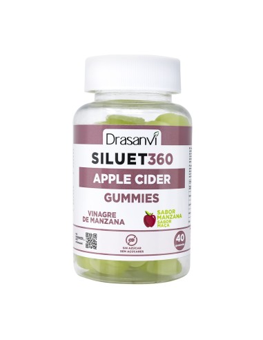 Gominolas de vinagre de manzana, Siluet 360, 40 gominolas - Drasanvi.