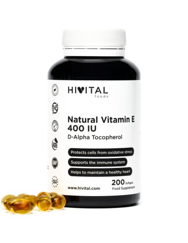 Vitamina E 400UI, 200 perlas - Hivital.