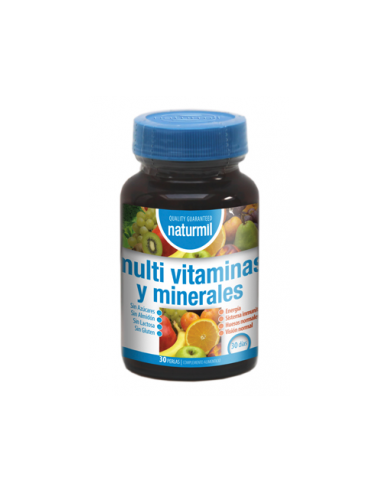 Multivitaminas y minerales, 30 perlas - Naturmil.