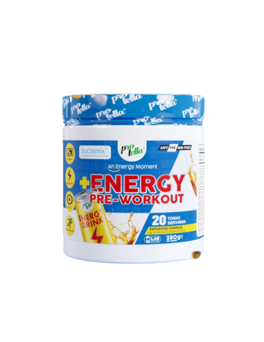 Pre-Workout, sabor Energy Drink, 280 gramos - Protella.