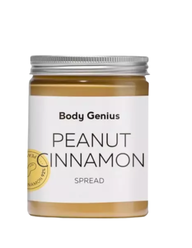 Crema untable, Cacahuete y canela Ceylán, 270 gramos - BodyGenius.