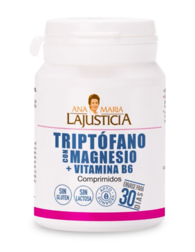 Triptófano con Magnesio + Vitamina B6, 60 comprimidos - Ana María La Justicia.