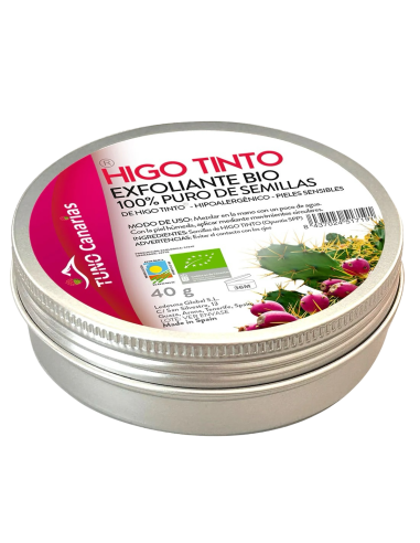 Exfoliante de semillas de Higo Tinto, BIO, 40 gramos - Tuno Canarias.