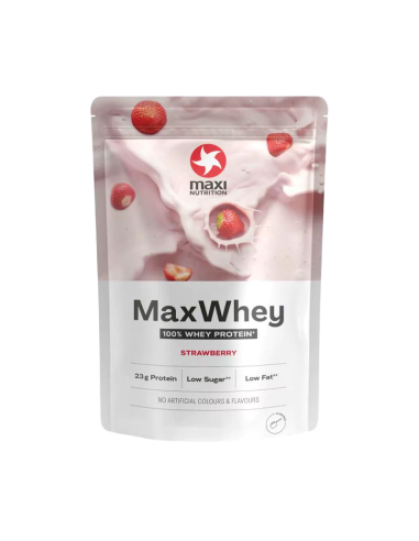 MaxWhey, Protein Powder, sabor Fresa, 420 gramos - MaxiNutrition.