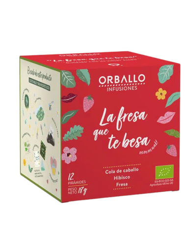 Infusión, La fresa que te besa, 12 filtros - Orballo.