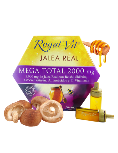 Jalea Real Mega Total 2000mg, 20 viales - Dietisa.