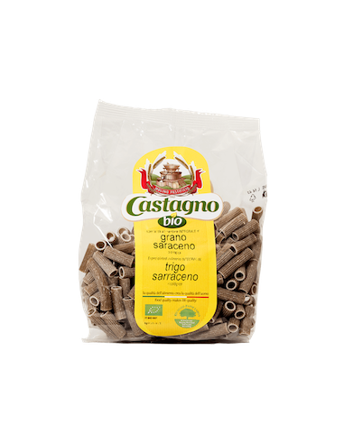 Pasta sedanis de trigo Sarraceno integral, 250 gramos - Castagno.