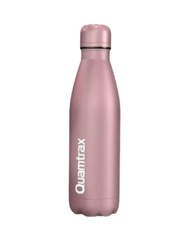 Botella de acero inoxidable, color rosa, 500ml - Quamtrax.