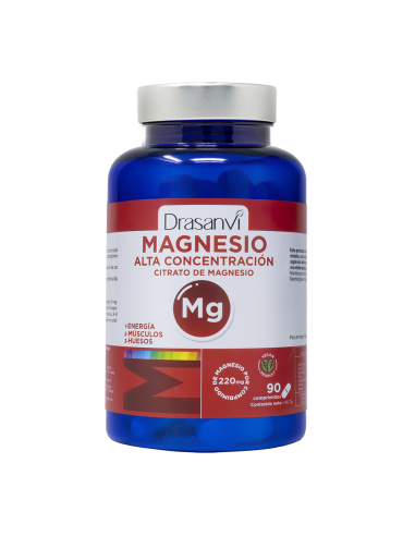 Citrato de Magnesio, alta concentración, 90 comprimidos - Dransanvi.