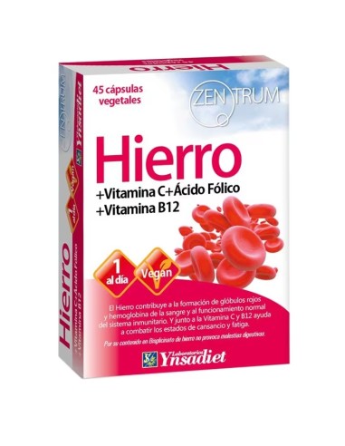 Hierro, 45 cápsulas - Ynsadiet.