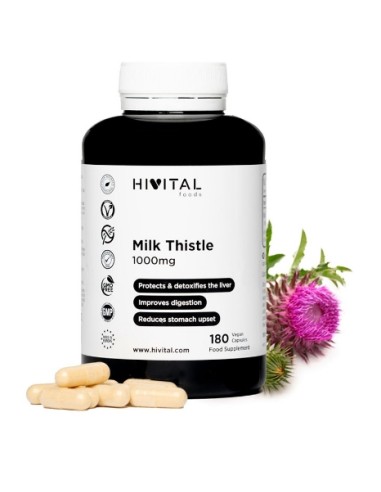 Cardo Mariano, 1000mg, 180 cápsulas - Hivital.