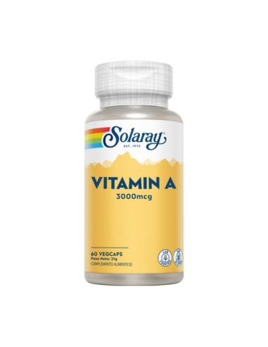 Vitamina A, 60 cápsulas - Solaray.