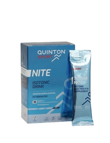 Electrolitos, bebida isotónica, 10 sobres de 25ml - Quinton.
