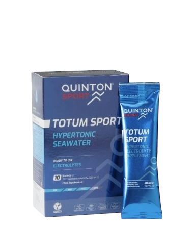 Electrolitos, hipertónico agua de Mar, 10 sobres de 20ml - Quinton.
